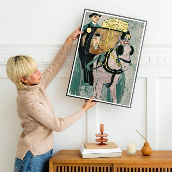 Edward Penfield – Street Coach, Bohemian Decor, Smooth Matte Art Print