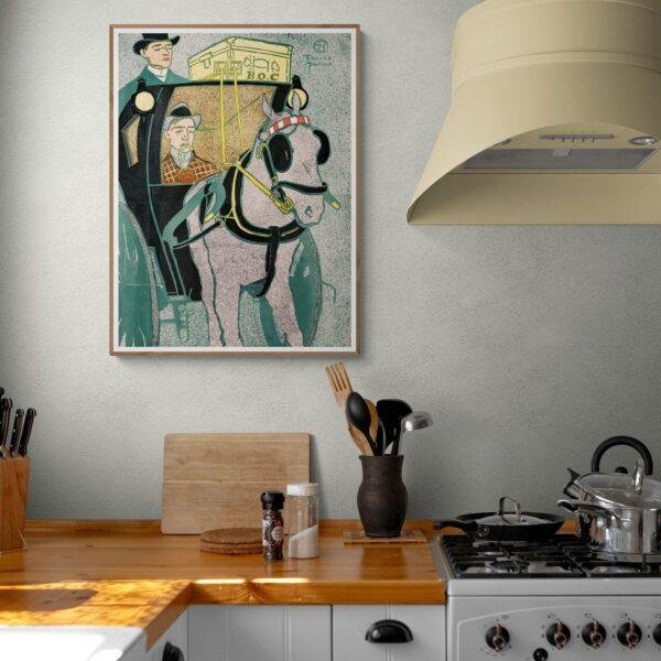 Edward Penfield – Street Coach, Bohemian Decor, Smooth Matte Art Print