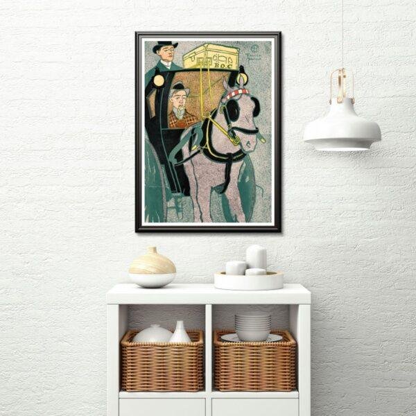 Edward Penfield – Street Coach, Bohemian Decor, Smooth Matte Art Print