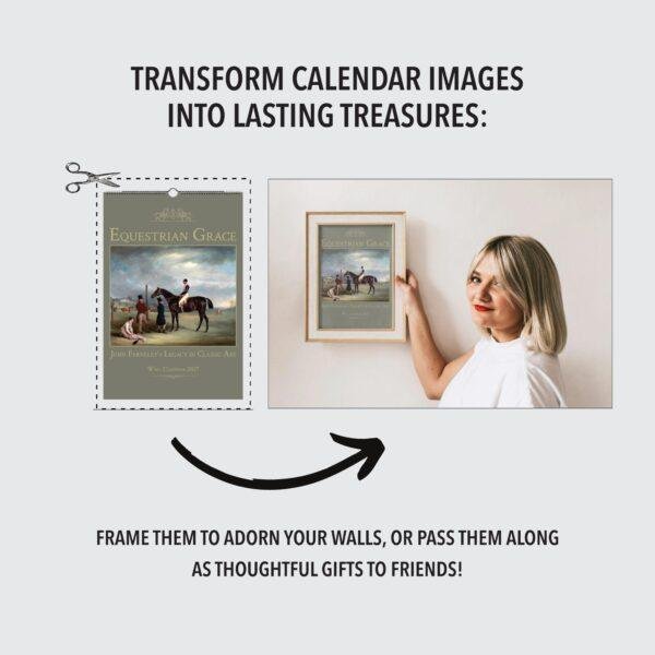 John Ferneley Wall Calendar – English Artist, Vintage Horse Art, Equestrian Gift, Semi-Glossy Paper