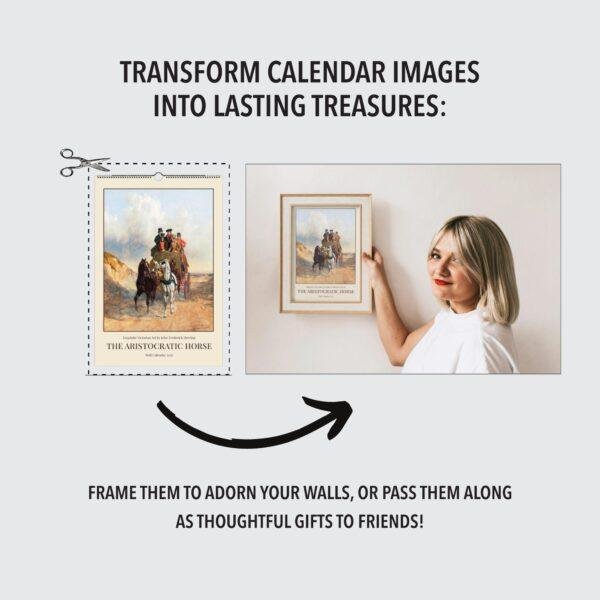 Horse Wall Art Calendar – English Artist, Frederick Herring Sr., Equestrian gift, Semi-Glossy Paper