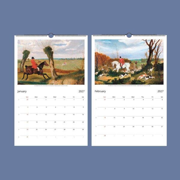 Horse Wall Art Calendar – English Artist, Frederick Herring Sr., Equestrian gift, Semi-Glossy Paper