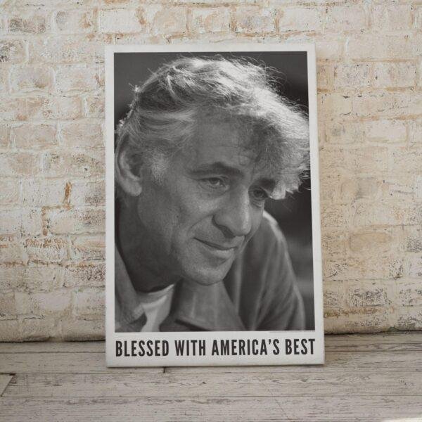 Leonard Bernstein – Jazz Music Poster, New York 1971, Smooth Matte Art Print