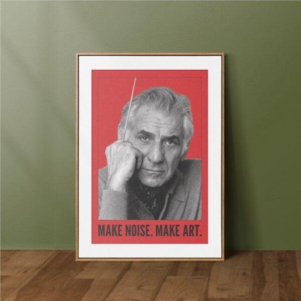 Leonard Bernstein – Jazz Music Poster, Maestro Series, Gallery Matte