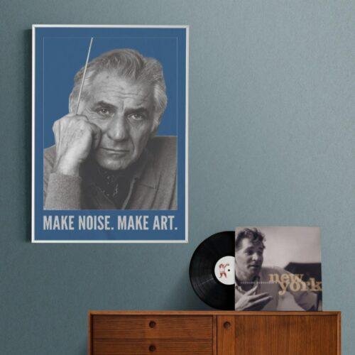 Leonard Bernstein – Jazz Music Poster, Maestro Series, Gallery Matte
