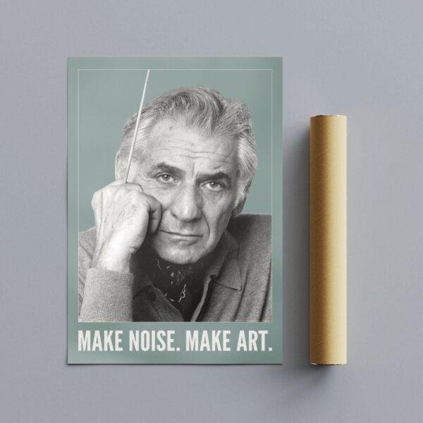 Leonard Bernstein – Jazz Music Poster, Maestro Series, Gallery Matte