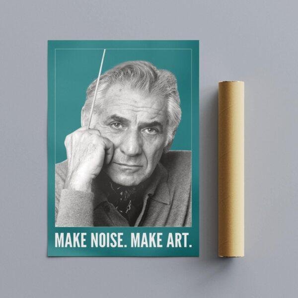 Leonard Bernstein – Jazz Music Poster, Maestro Series, Gallery Matte