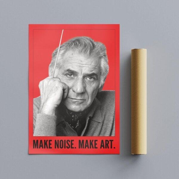 Leonard Bernstein – Jazz Music Poster, Maestro Series, Gallery Matte