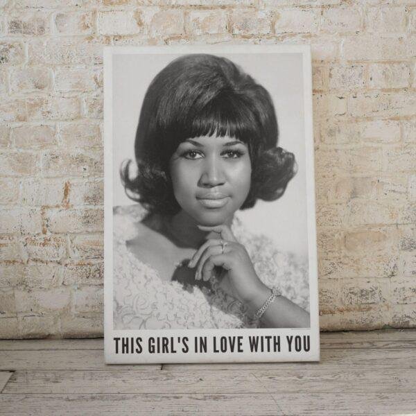 Aretha Franklin - Jazz Music Poster, Billboard 1968, Gallery Matte