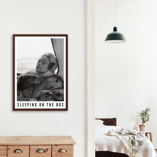Eartha Kitt - Jazz Music Poster, Sleeping On The Bus 1962, Gallery Matte