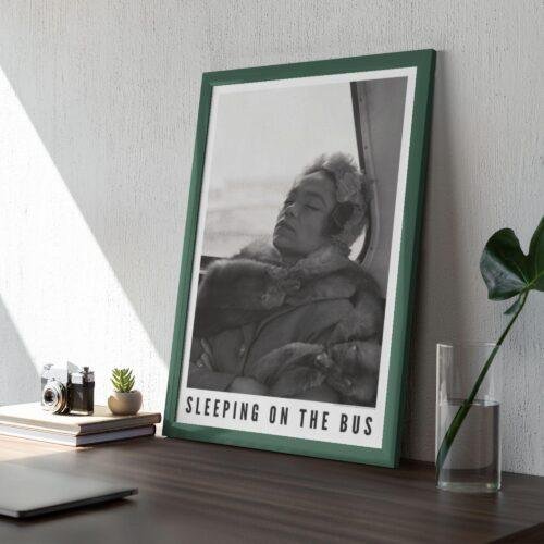 Eartha Kitt - Jazz Music Poster, Sleeping On The Bus 1962, Gallery Matte