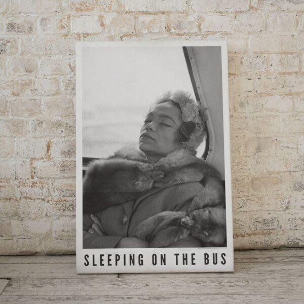Eartha Kitt - Jazz Music Poster, Sleeping On The Bus 1962, Gallery Matte