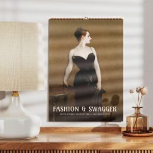 Vintage calendar featuring elegant artwork