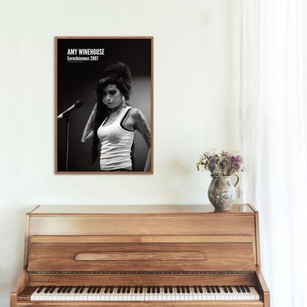 Amy Winehouse - Jazz Music Poster, Eurockéennes Festival 2007, Gallery Matte