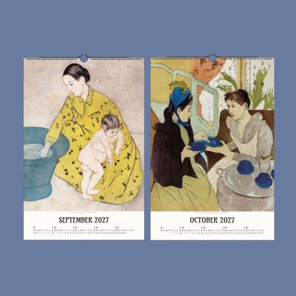 Mary Cassatt Wall Calendar – American Painter, Feminist Art, Semi-Glossy Paper