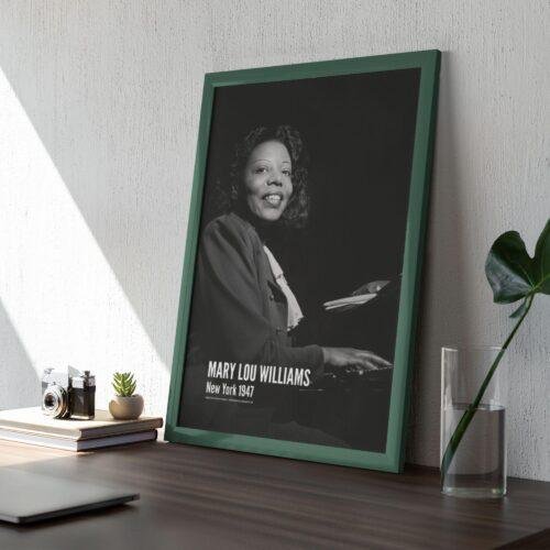 il_fullxfull.7799893707_ie5l.jpg Mary Lou Williams – Jazz Music Poster, CBS Studio NY 1947, Gallery Matte