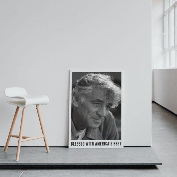 Leonard Bernstein – Jazz Music Poster, New York 1971, Smooth Matte Art Print