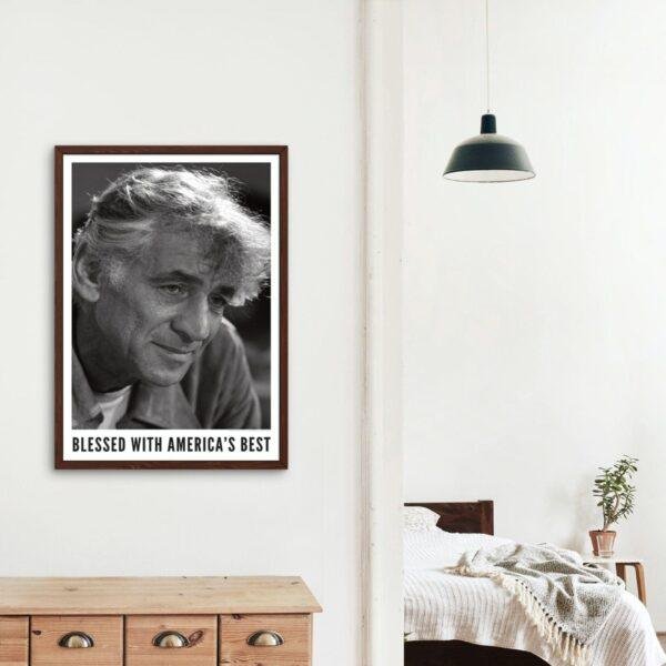 Leonard Bernstein – Jazz Music Poster, New York 1971, Smooth Matte Art Print