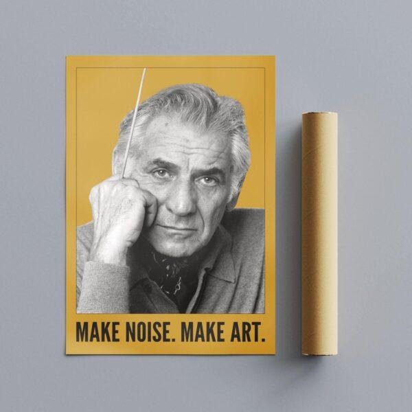 Leonard Bernstein – Jazz Music Poster, Maestro Series, Gallery Matte