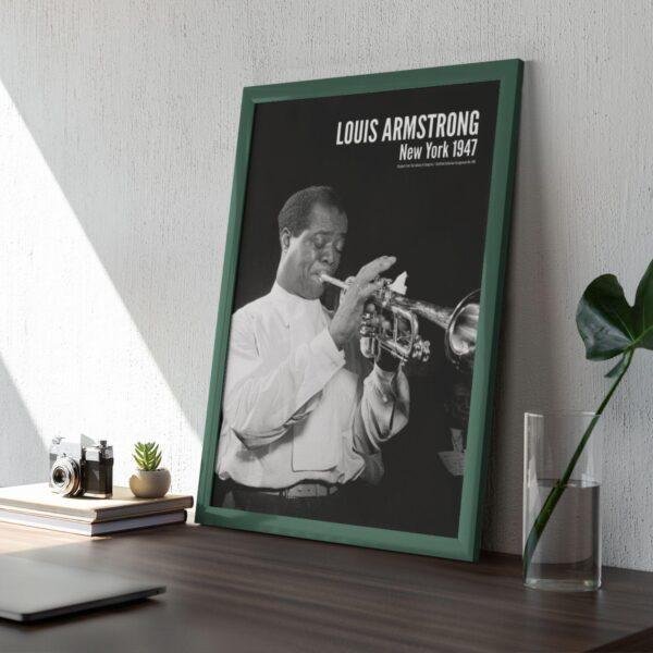 Louis Armstrong  – Jazz Music Poster, Carnegie Hall NYC 1947, Smooth Matte Art Print