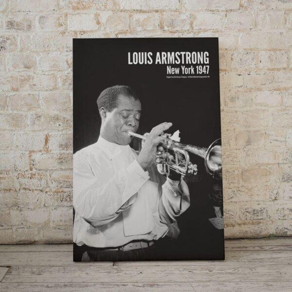Louis Armstrong  – Jazz Music Poster, Carnegie Hall NYC 1947, Smooth Matte Art Print
