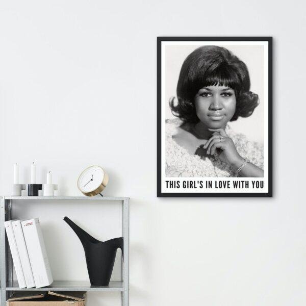 Aretha Franklin - Jazz Music Poster, Billboard 1968, Gallery Matte