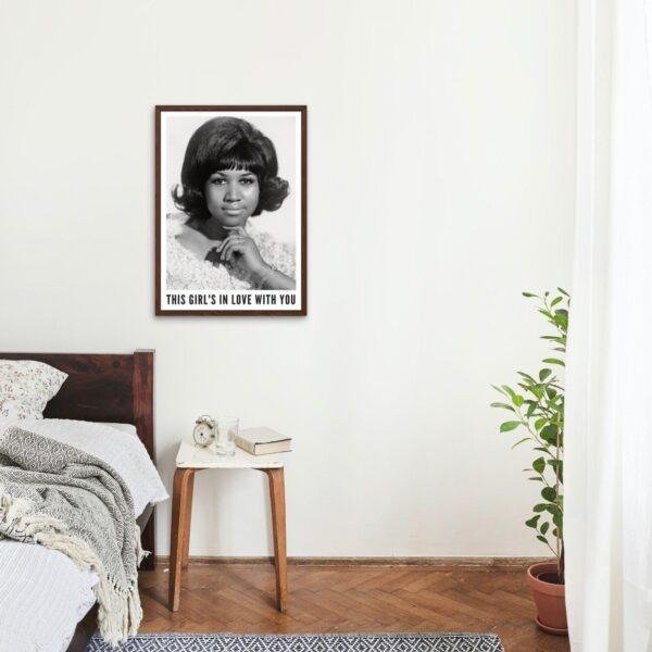 Aretha Franklin - Jazz Music Poster, Billboard 1968, Gallery Matte
