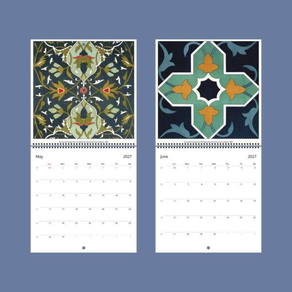 Afghan Boundary Commission Wall Calendar – Handmade Ornament, Islamic Gift, Semi-Gloss Paper