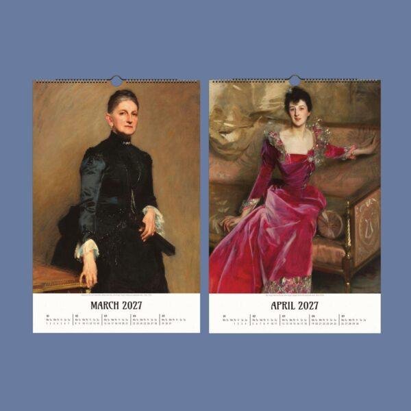 John Singer Sargent Wall Calendar - American Artist, Portrait Painter, Semi-Glossy Paper
