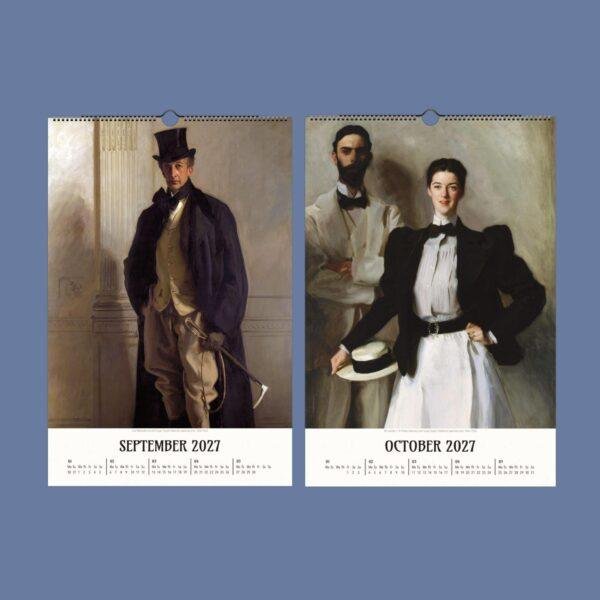 John Singer Sargent Wall Calendar - American Artist, Portrait Painter, Semi-Glossy Paper