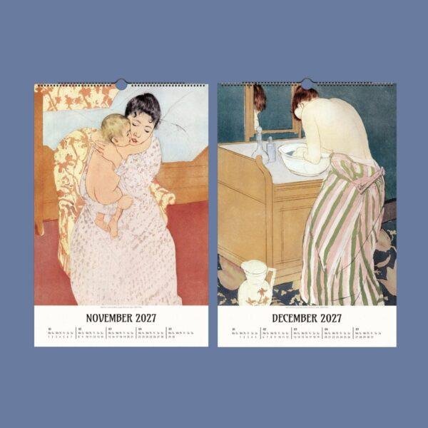 Mary Cassatt Wall Calendar – American Painter, Feminist Art, Semi-Glossy Paper