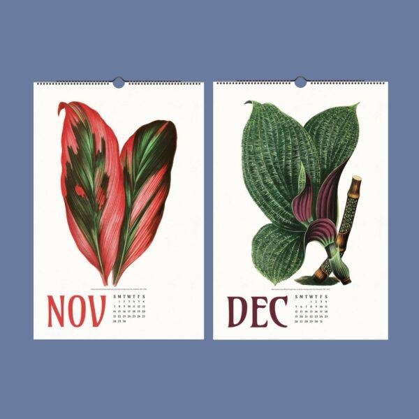 Nature Calendar – Edward Lowe, British Botanist, Herbarium Art, Semi-Gloss Paper