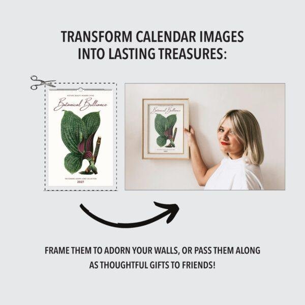 Nature Calendar – Edward Lowe, British Botanist, Herbarium Art, Semi-Gloss Paper