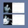 Classic Jazz Desk Calendar - Monthly Planner, Max Roach Cover, Semi‑Glossy Paper