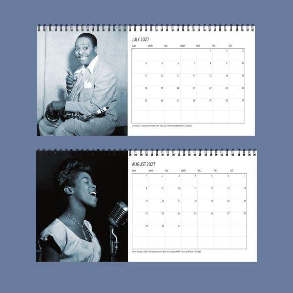 Classic Jazz Desk Calendar - Monthly Planner, Max Roach Cover, Semi‑Glossy Paper