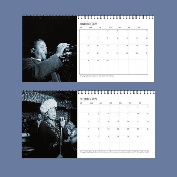 Classic Jazz Desk Calendar - Monthly Planner, Max Roach Cover, Semi‑Glossy Paper