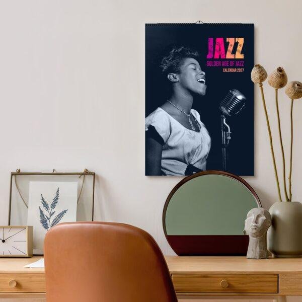 Jazz Calendar: Thoughtful Gift, Music Legend, Monthly Planner, Sarah Vaughan Cover, Semi‑Glossy Paper
