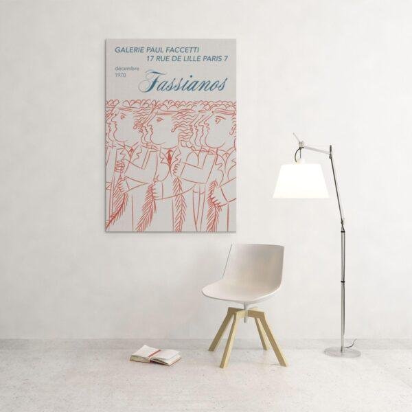 Alekos Fassianos Exhibition Poster - Galerie Paul Facchetti 1970