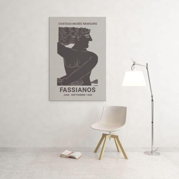 Alekos Fassianos Exhibition Poster - Château Musée Nemours 1980