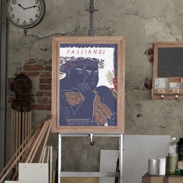 Alekos Fassianos Exhibition Poster - Galerie Richter & Masset Munich 1987