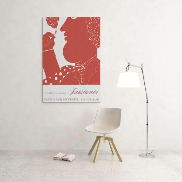 Alekos Fassianos Exhibition Poster - Galerie Paul Facchetti Paris 1969
