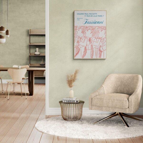 Alekos Fassianos Exhibition Poster - Galerie Paul Facchetti 1970