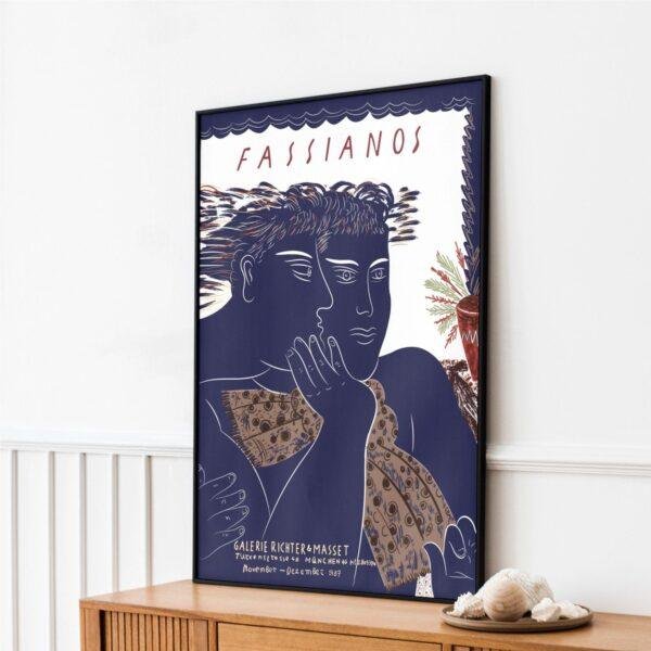 Alekos Fassianos Exhibition Poster - Galerie Richter & Masset Munich 1987