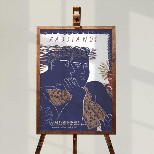 Alekos Fassianos Exhibition Poster - Galerie Richter & Masset Munich 1987