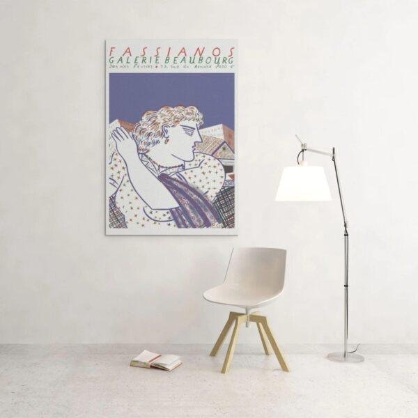 Alekos Fassianos Exhibition Poster - Gallerie Beaubourg Paris 1982