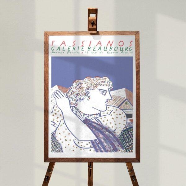 Alekos Fassianos Exhibition Poster - Gallerie Beaubourg Paris 1982