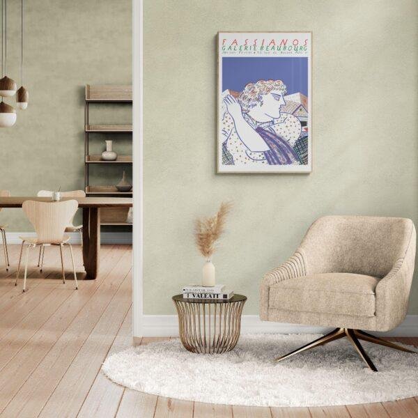 Alekos Fassianos Exhibition Poster - Gallerie Beaubourg Paris 1982