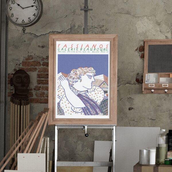 Alekos Fassianos Exhibition Poster - Gallerie Beaubourg Paris 1982