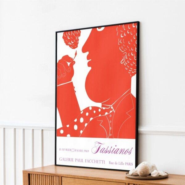 Alekos Fassianos Exhibition Poster - Galerie Paul Facchetti Paris 1969