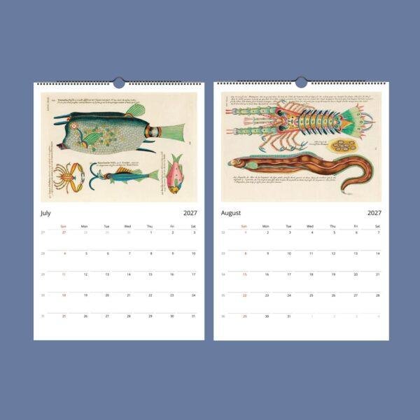 Marine Calendar – Louis Renard’s Fanciful Fish & Sea Creatures, Semi-Glossy Paper